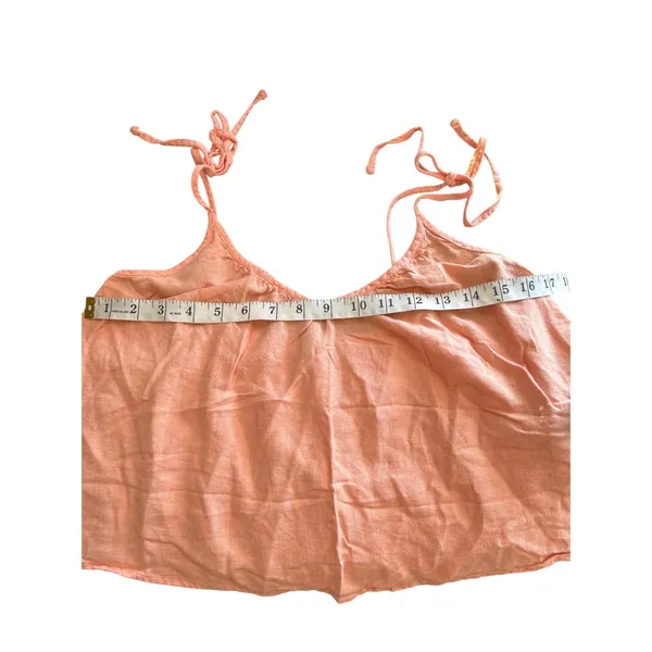 Abercrombie‎ & Fitch Peach Tie Strap Camisole Sleepwear Top Medium - Image 4