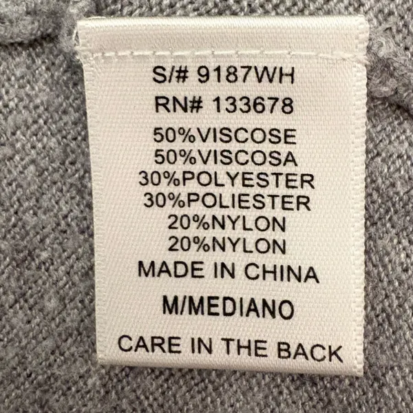 Love Tree Gray Open Front Cardigan Sweater size Medium - Image 9