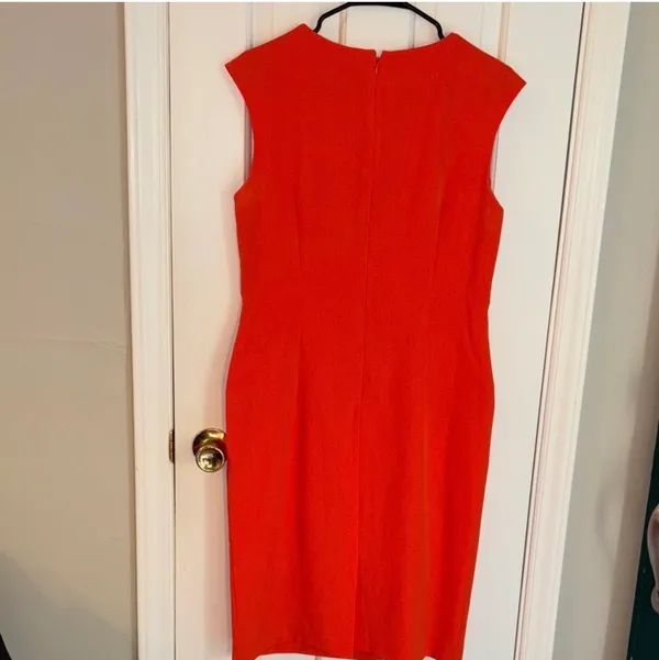 Kasper Vibrant Orange Midi Dress - Image 4