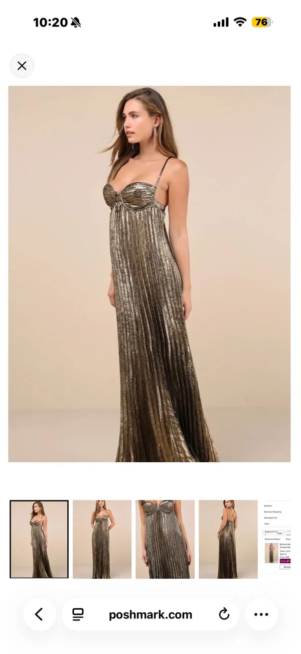 Lulus Gold Dress - Image 2