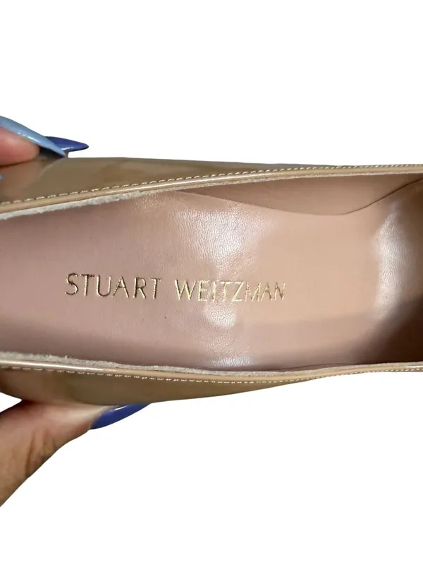 STUART WEITZMAN Nude Patent Leather Pumps Heels Size 8.5 - Image 7