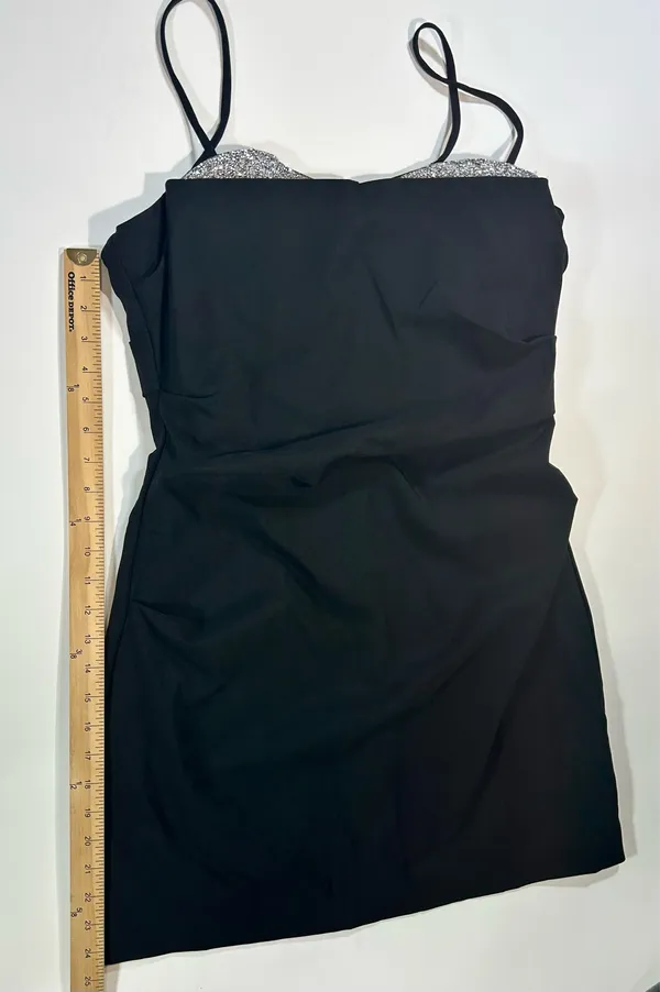 ASTR The Label Kalista Black Embellished Mini Dress Size Large - Image 4
