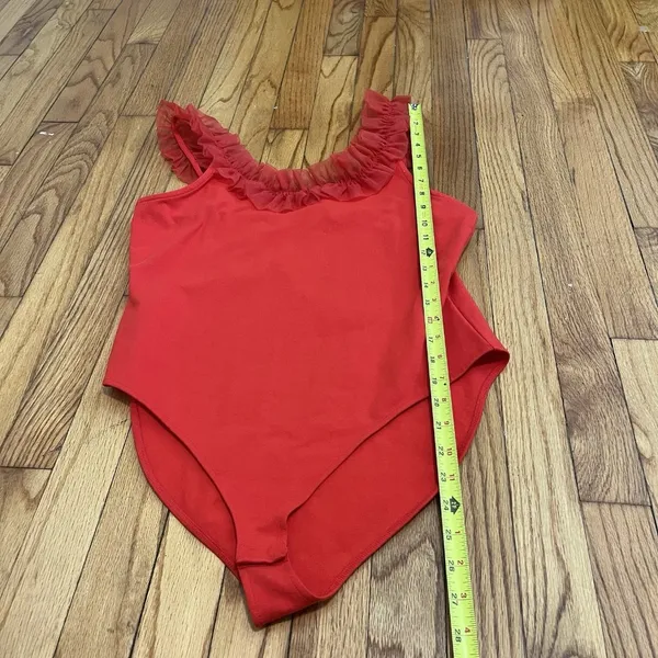 & Other Stories NWT‎ Organza Red Ruffle Bodysuit Size Large - Image 7