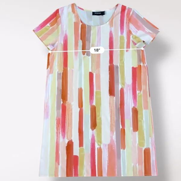Minkpink‎ Good Life Tee Mini Dress Womens Size M Boho Pink Yellow - Image 3