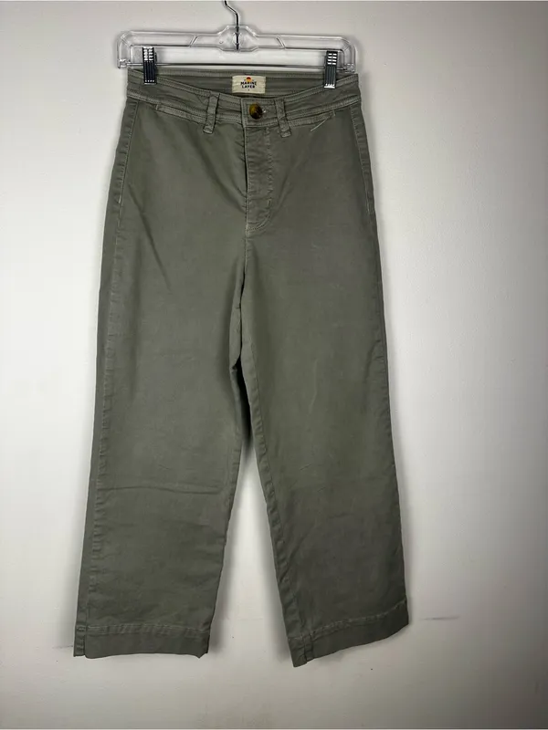 Marine‎ Layer olive Green Bridget Crop Pant Women’s Sz 4 - Image 2