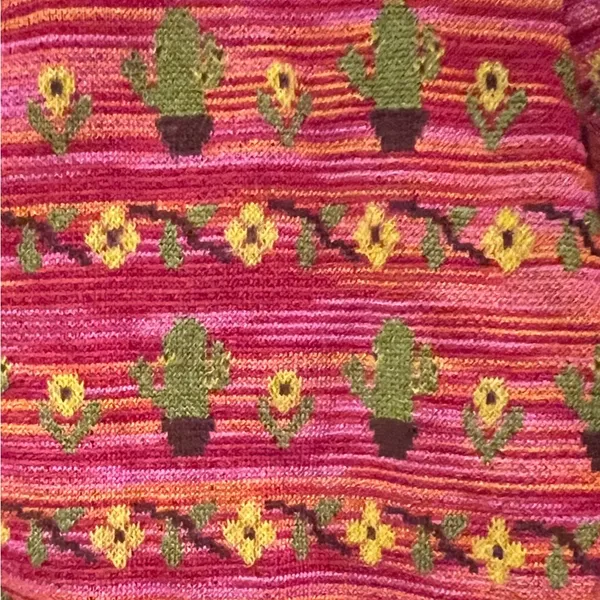 ZARA Cactus Flower Jacquard Knit Lightweight Cardigan‎ Sweater Jacket Size Small - Image 16