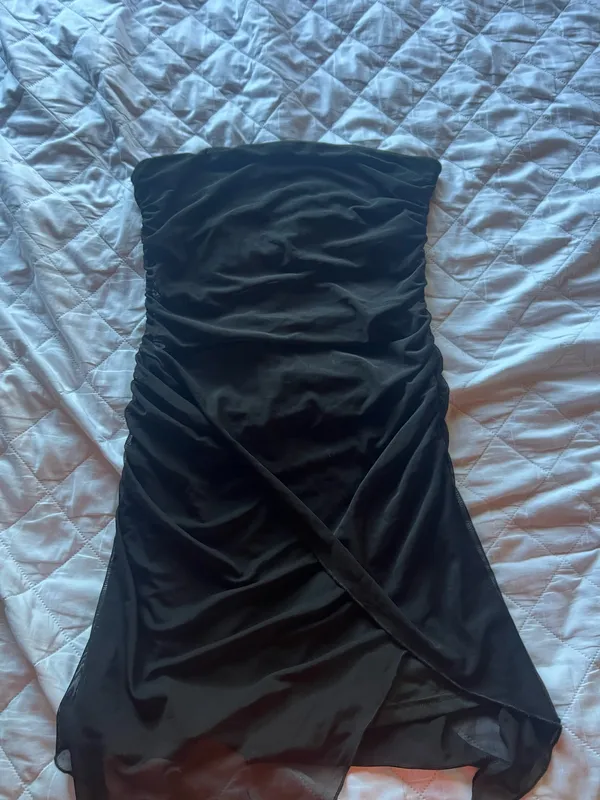 Black strapless tiger mist dress - Image 2