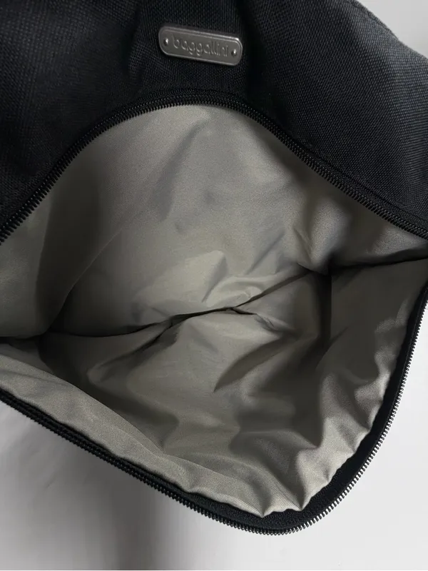 Baggallini Convertible Hobo Crossbody Bag Black Gray Travel RFID Wristlet‎ Purse - Image 14