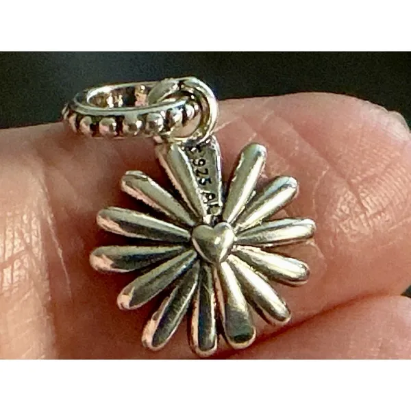 Pandora Purple Daisy Flower Dangle Charm S925 ALE Sterling Silver Enamel - Image 5