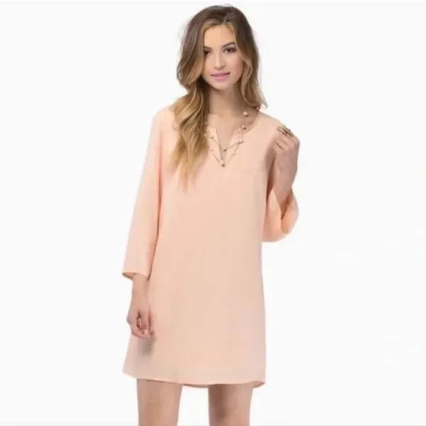 Tobi Peach Shift Dress Women Size M (Medium) - Image 3