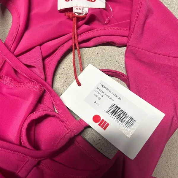 NWT Solid & Striped Brooklyn Dress Hibiscus Pink Stretchy Cutout Size XS - Image 4