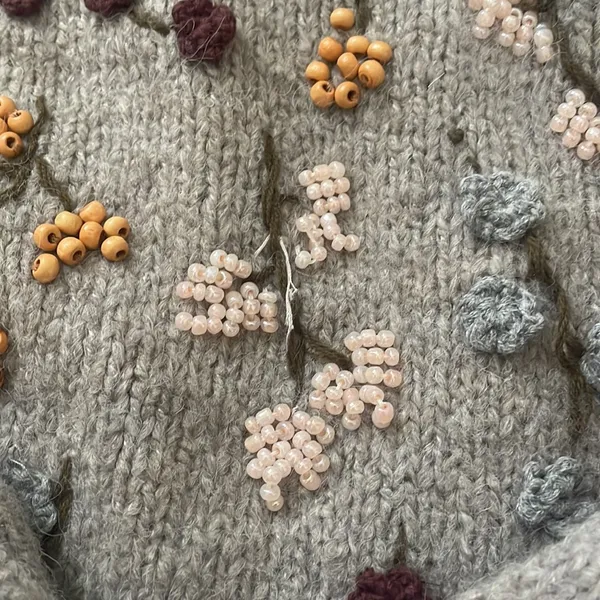 ZARA Special Edition  Beaded knit sweater - Image 4