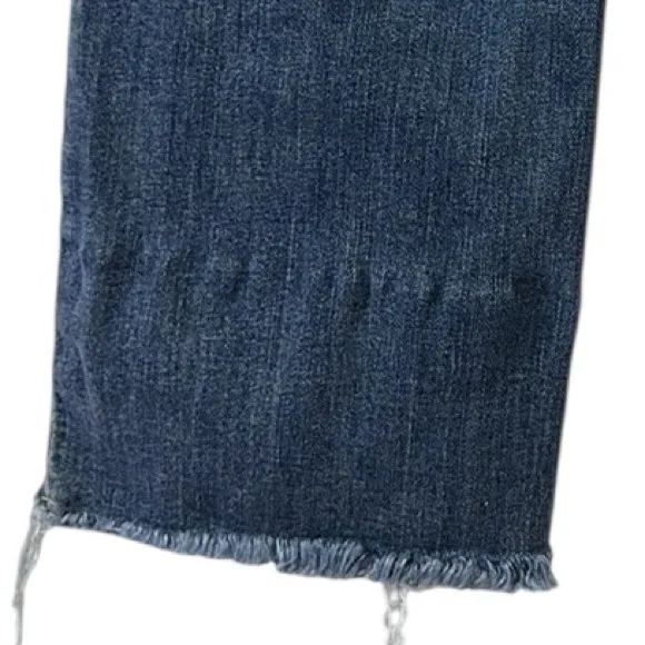 Ana Straight Leg Raw Hem Mid Rise Medium Wash Blue Jeans Womens 12 - Image 11