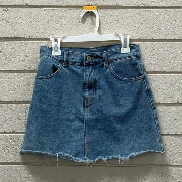 Brandy Melville John Galt Jean Skirt one size - Image 5