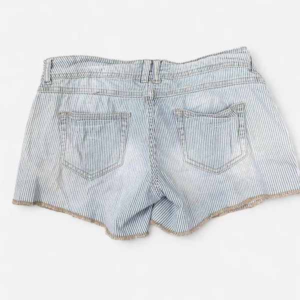 Y2K 2000s U.S. Polo Assn.‎ white & blue striped shorts - Image 4