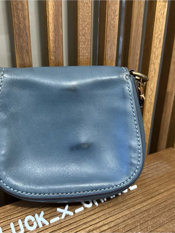 Coach 1941 Saddle Bag 23 Blue Cornflower Glovetanned Leather Rivet Crossbody - Image 9