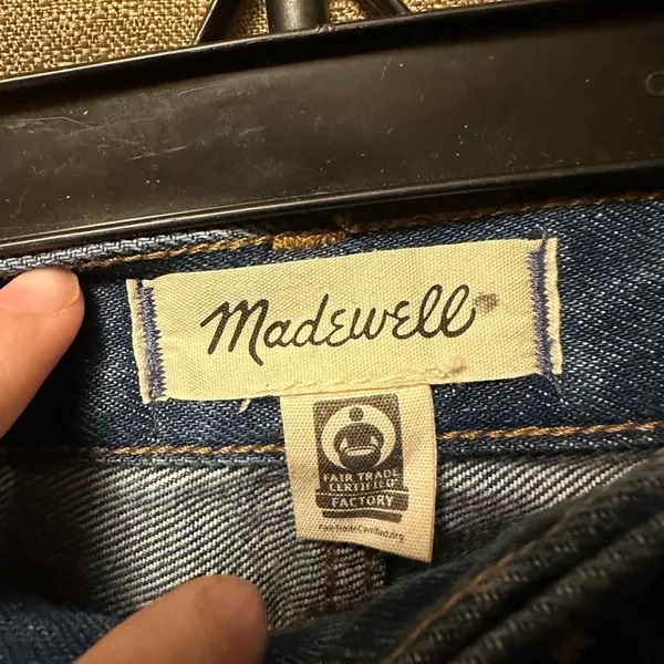 Madewell Woman’s Baggy Straight Jeans Dark Worn Indigo Wash Size 24 - Image 3