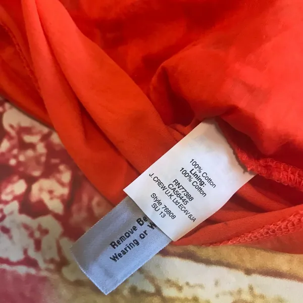 J. Crew Womens Tank Top Size XS Orange Eyelet‎ Dot Sleeveless 76808 - Image 6