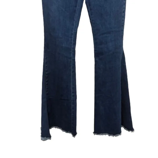 Saints & Hearts Bell Bottom Jeans Dramatic Flare Dark‎ Wash Denim Size Small - Image 3