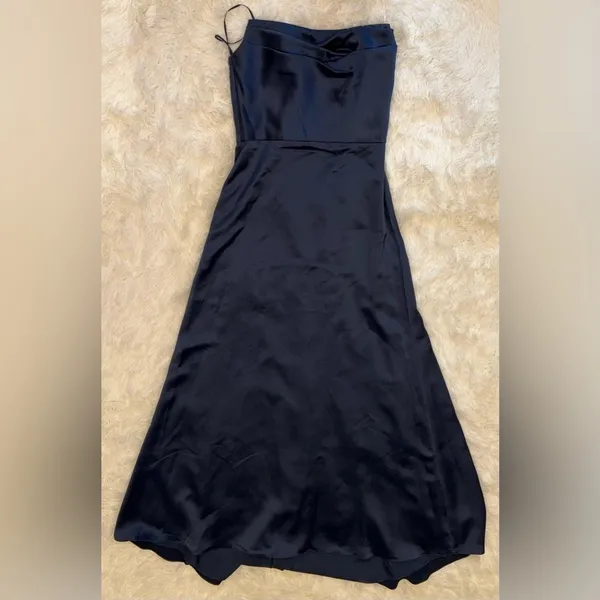 NWOT Amsale Jara Strapless formal gown French Blue sz 10 - Image 4