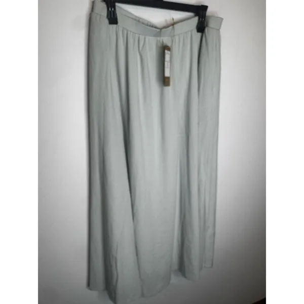OGL Move Gray Maxi Skirt Long Flowy High Rise Elastic Waist Pockets Size L - Image 6