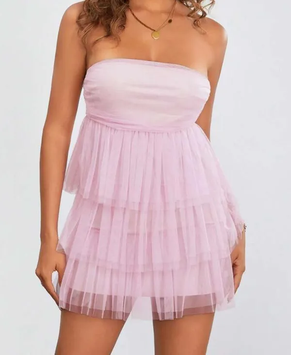 Pink ruffle dress - Image 2