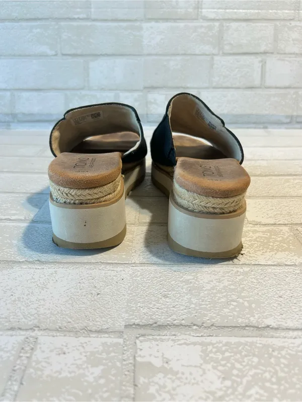 Tom’s Black Platform Slide Sandals - size 8 - Image 5