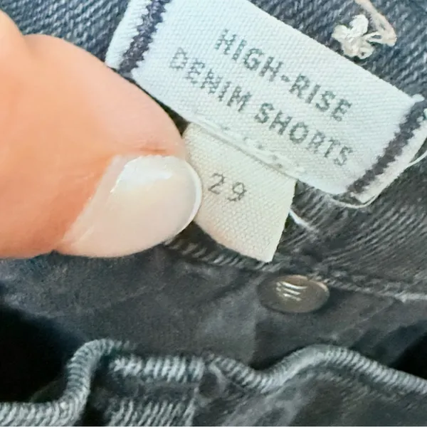 MADEWELL‎ High Rise Denim Shorts Black size 29 - Image 4