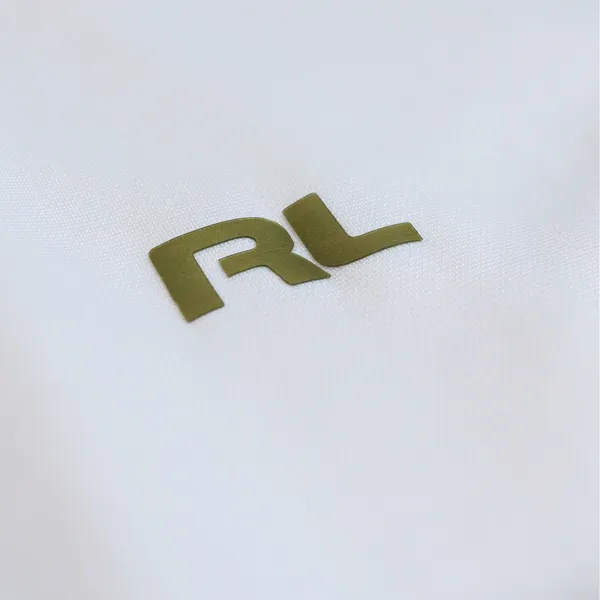 Ralph Lauren Golf Jacket Women M Ivory Full Zip Track Mock Neck Gold Trim Tennis - Image 9