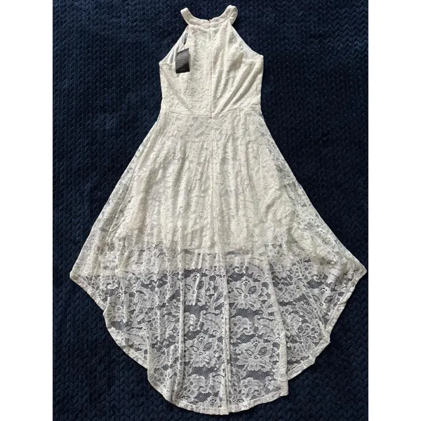Dressystar Women's White‎ Eyelet Lace Overlay Dress Size M NWT - Image 6