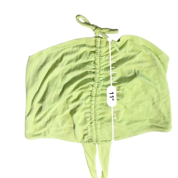 Urban Outfitters Halter Crop Top Women's Small Green Ruched‎ Party Club Beach - Image 7