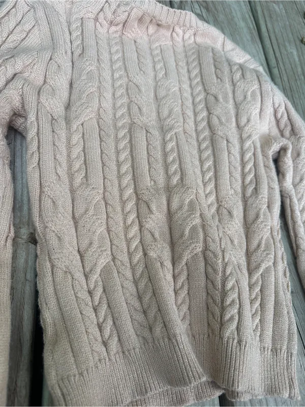 Princess Polly Tan/ Beige cable knit pullover sweater,  Size XS/S - Image 8
