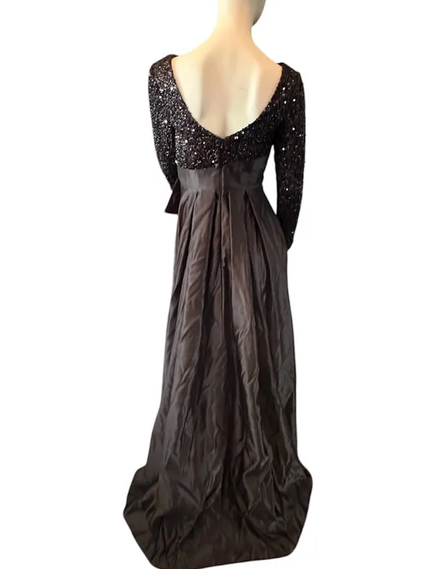 Elegant Taffeta and Sequined Ball Gown Black 8 NWOT - Image 5