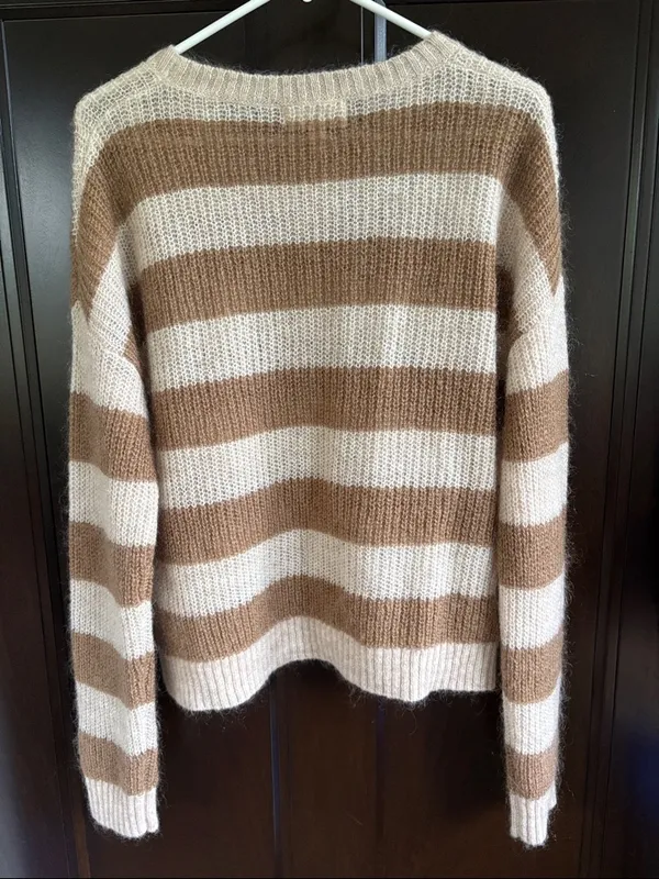 Like New Cloth & Stone Striped Mohair Wool Blend Sweater Size Large - Image 7