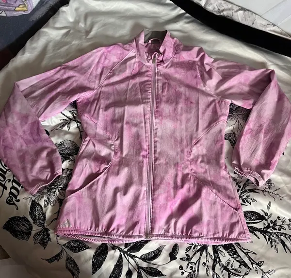 Pink Adidas Zip-Up Track Jacket - Image 4