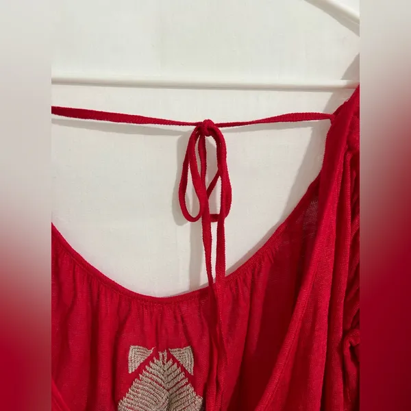 Free‎ People Ponce de Leon Top in Red Combo Size Small - Image 9
