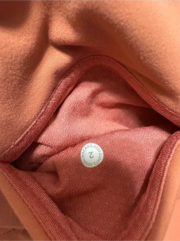 Lululemon Yoga High Rise Leggings in Peach Orange Size 2 - Image 3