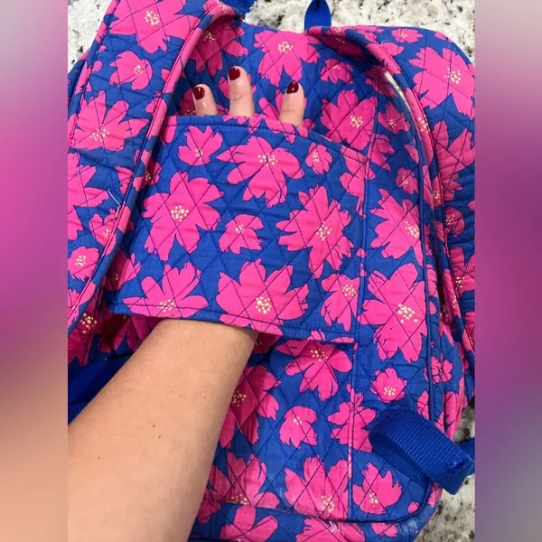 Vera Bradley Women's Signature Cotton Campus Tech Backpack, Art Poppies - Image 15