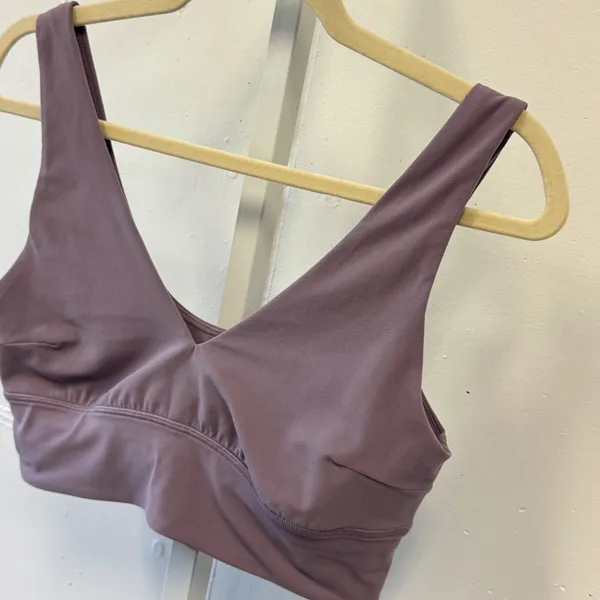 Lululemon Align V-Neck Bra A/B Cup Mauve Purple Nulu Yoga LW2DPOS Size 10 - Image 3