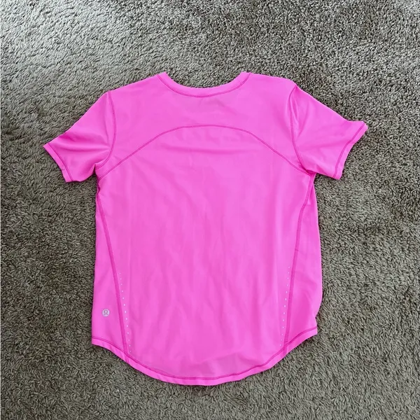Lululemon High Neck Running and Training T-shirt - Pow Pink Light - Image 3