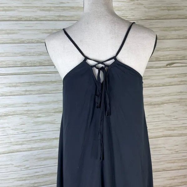 Modcloth Black Handkerchief Hem Strappy Maxi Dress - Image 4