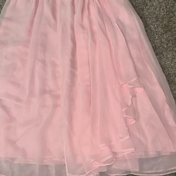 Pink Chiffon Strapless Dress Sz 2 - Image 4