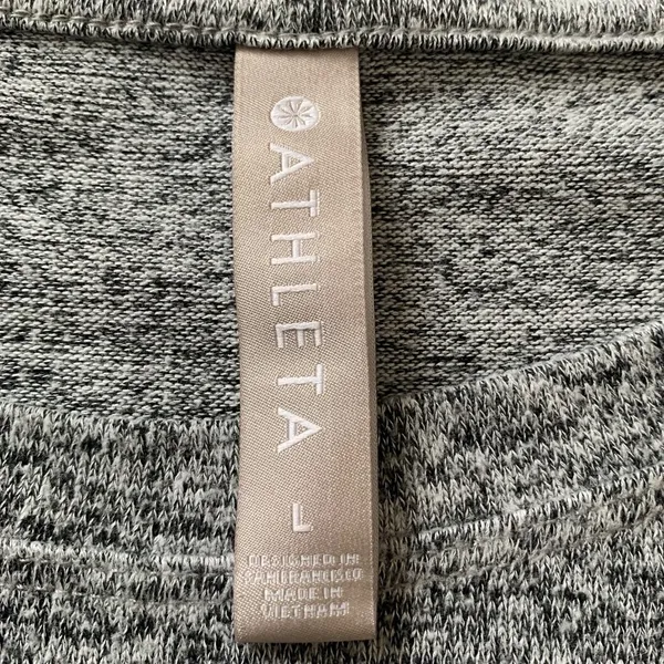 Athleta Coaster Luxe Sweatshirt Womens‎ Large Grey Heathered Oversized Cozycore - Image 2