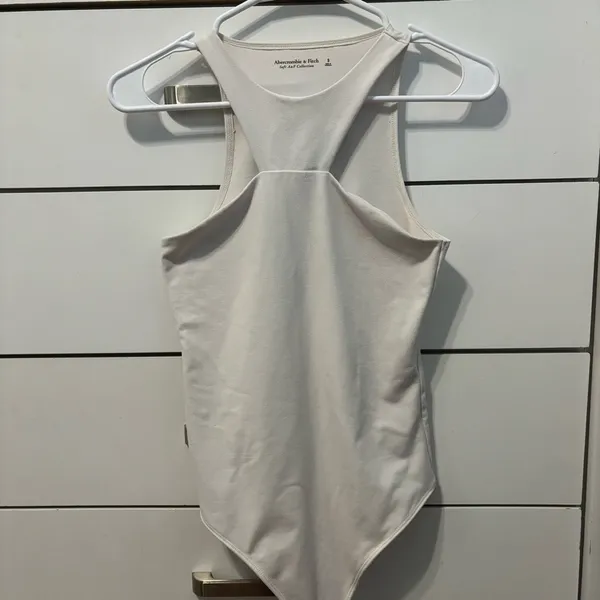 Abercrombie White Cutout Bodysuit - Image 2