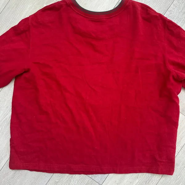 Disney Winnie‎ the Pooh red v neck pullover vintage sweatshirt xl embroidered - Image 4