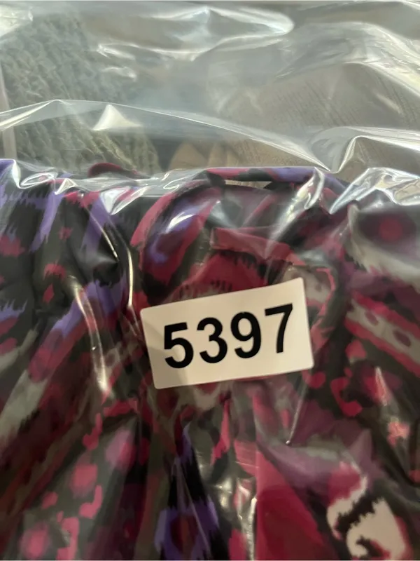 Express Pink Purple Scarf Print Mini Dress Small Resort Vacation Artsy Beach - Image 9