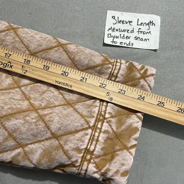 YFB On the Road Quilted Denim Coat Size XL Butterscotch Walker Jacket Boho - Image 11