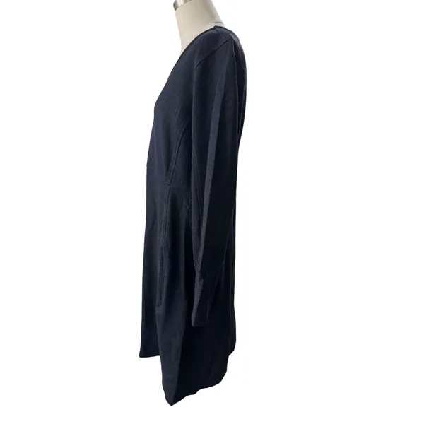 Duluth Trading Wearwithall Ponte Dress M Black Long Sleeve 4-Way Stretch pockets - Image 3