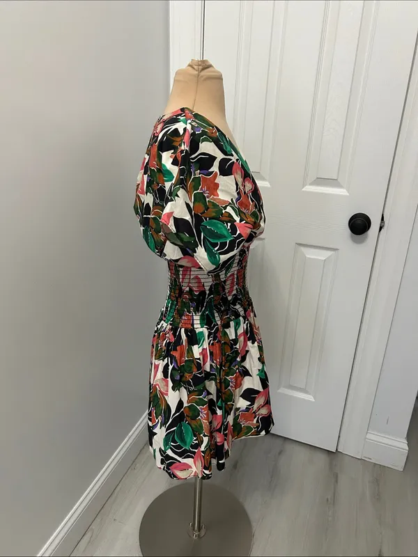 Misa Los Angeles The Della Dress In White Multi - Image 7