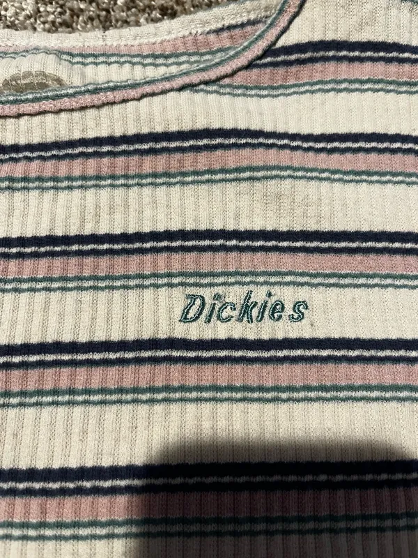 Dickies stripped long sleeve crop top  - Image 2